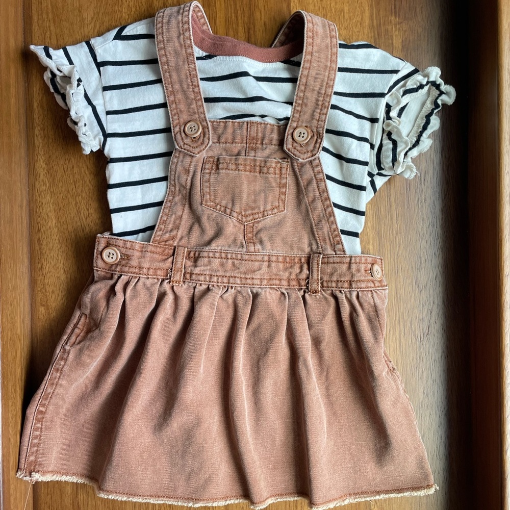 Art Class overall skirt and shirt! Size 18m